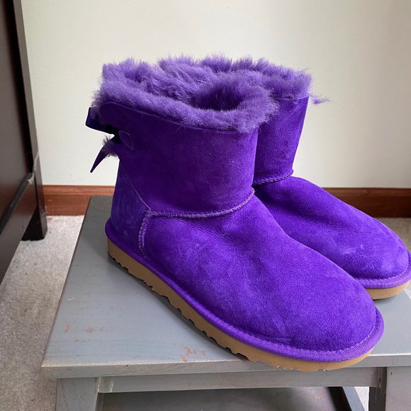 UGG Mini Bailey Bow II | Boot World UGG Women 1016501 Bailey Bow II Sheepskin Boots - NEW NWOB